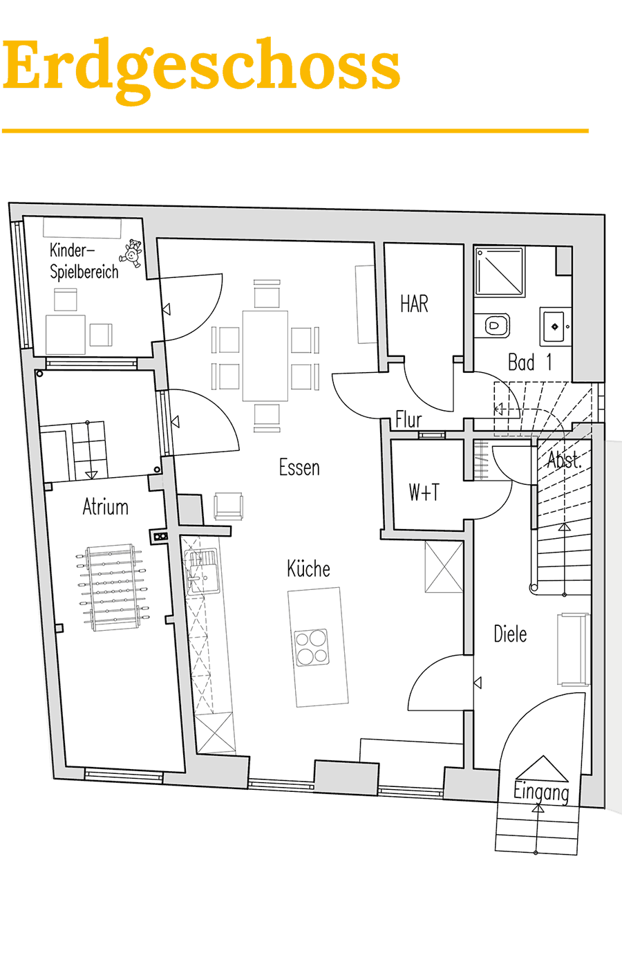 Grundriss EG – Ferienhaus Zell (Mosel)