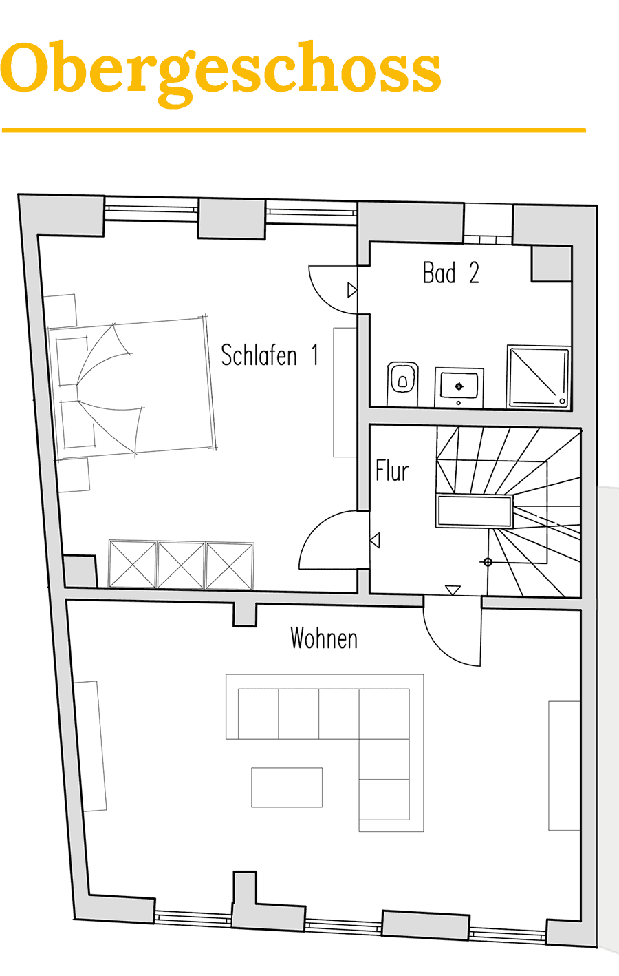 Grundriss OG – Ferienhaus Zell (Mosel)